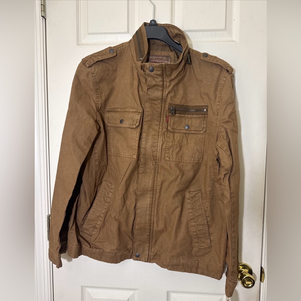 NWT Levi’s Strauss Men’s Kakhi Jacket Size XL  Cotton Military Brown/ Tan Jacket